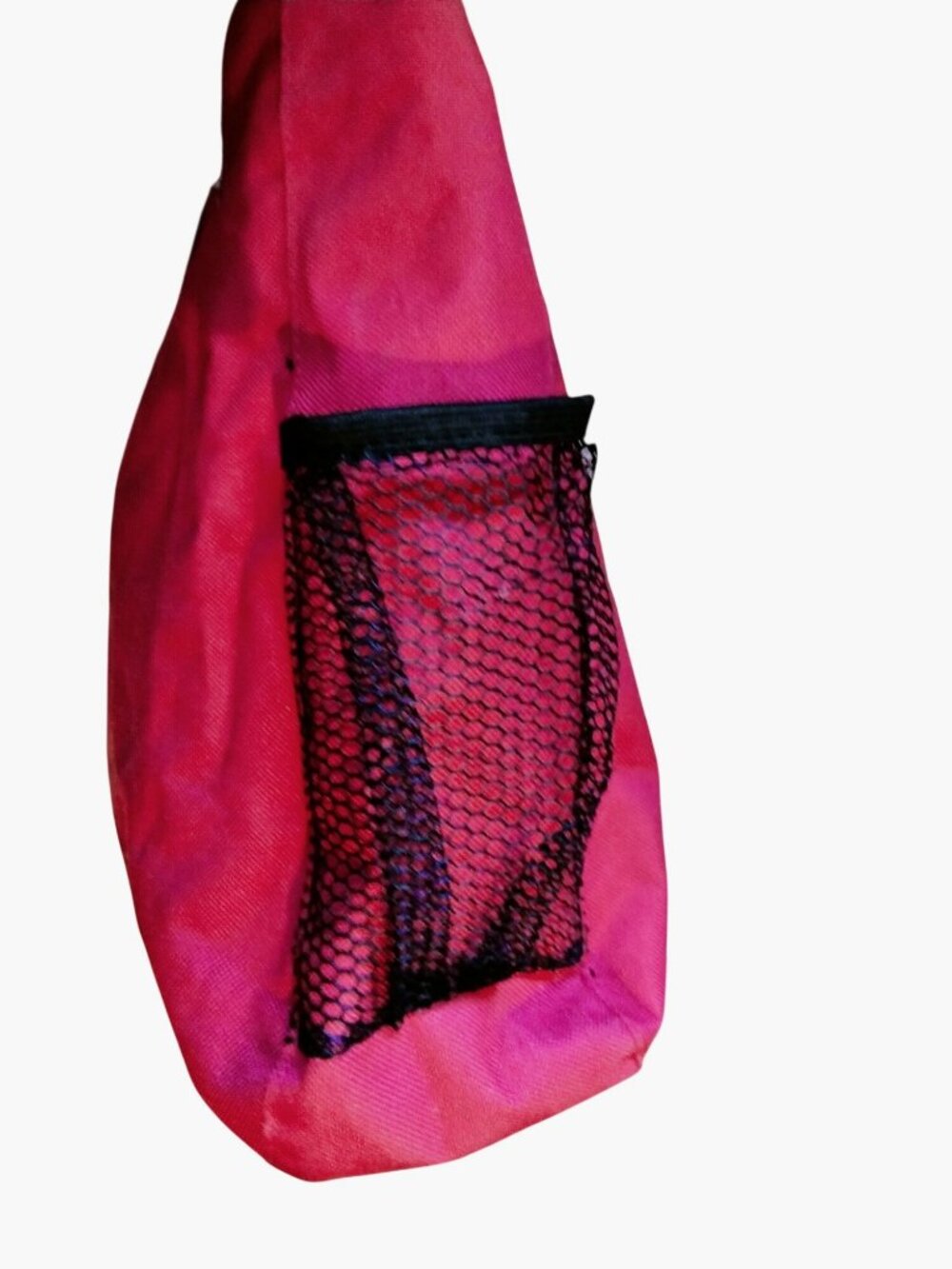 Red Canvas Drawstring Tote Bag Beachy Coastal - Picture 5 of 9